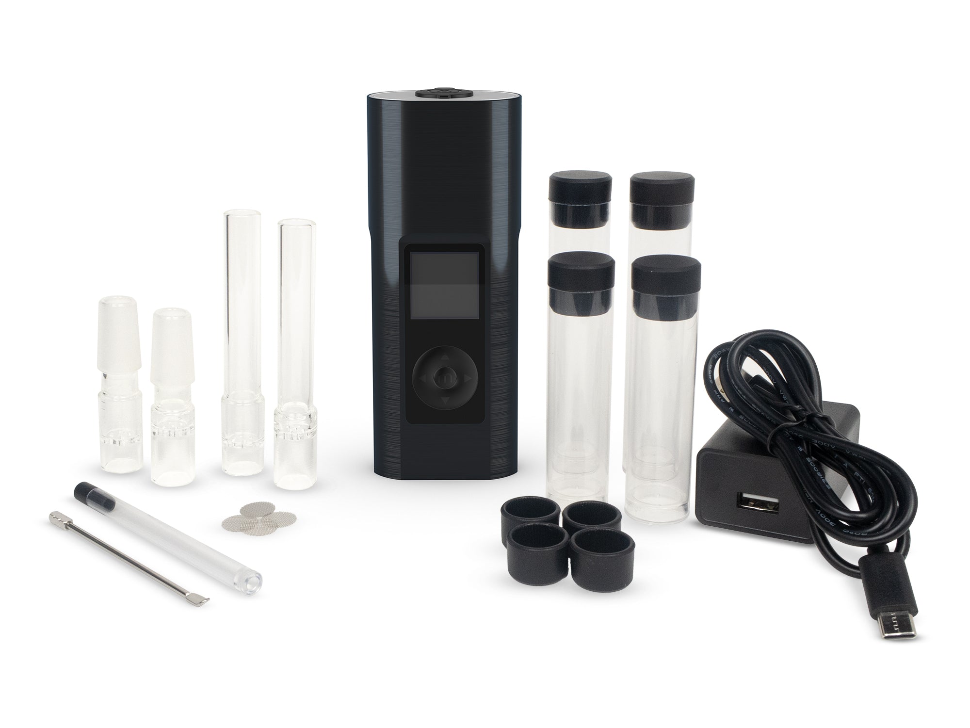 Arizer Solo 3 v2.0 - Intergalactic Black displayed with boxed contents